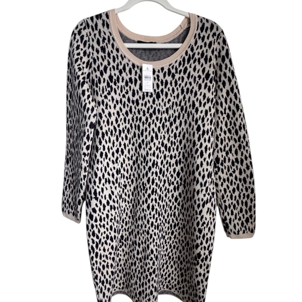 Leopard Print Sweater Dress